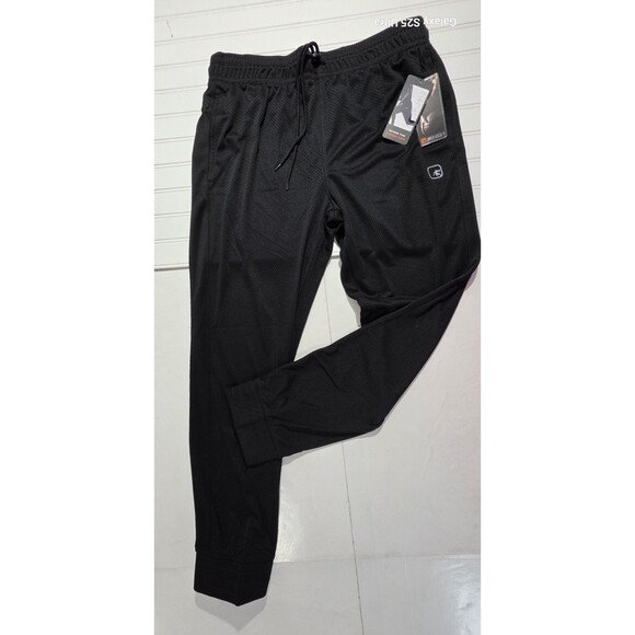 Andi Mesh Basketball Slim Fit Pants Pockets & Drawstring Jogger Men Size L Black - Picture 2 of 13
